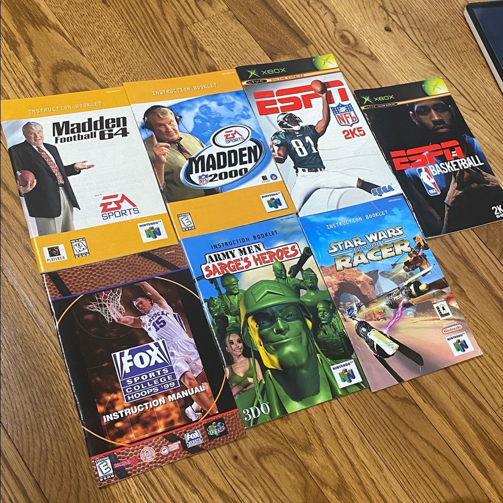 7 Video Game Instruction Booklets N64 XBOX
